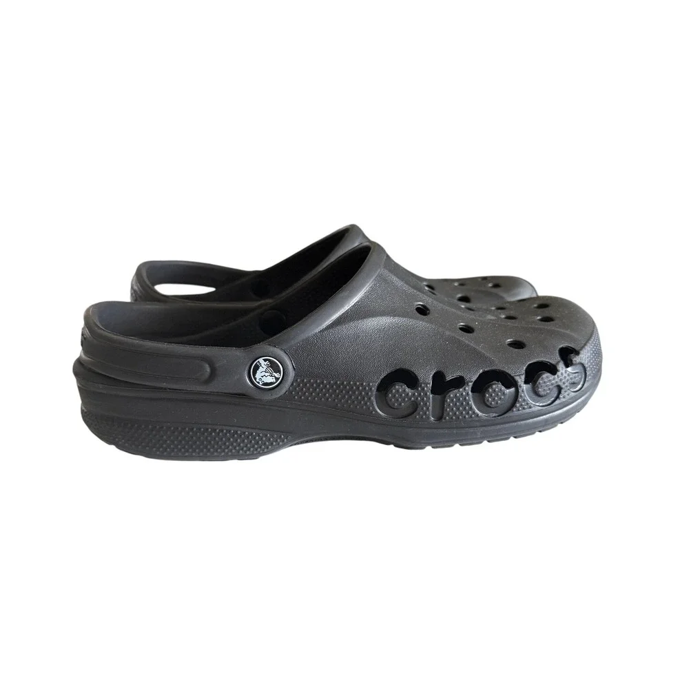 Crocs Baya Clog Mens 11 Black Excellent Lightweight Breathable Water Shoes